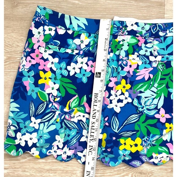 Lilly Pulitzer Golf Skort Size 10 🌸 Borealis Blue Social Sunset Scallop Hem - Picture 5 of 8